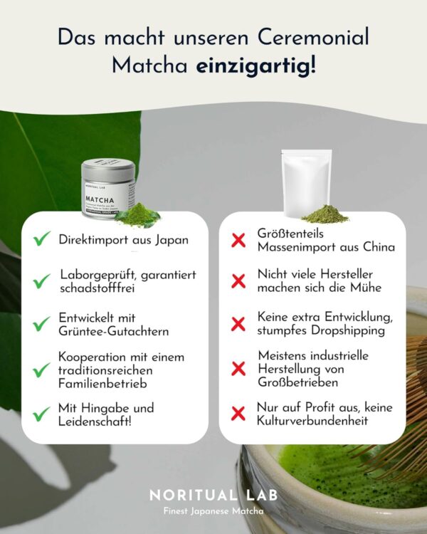 Ceremonial Matcha - Pure Green Tea Powder from Japan - Original Japanese Tea of the First Harvest - Highest Quality - 100% Natural & Laboratory Tested - Image 7