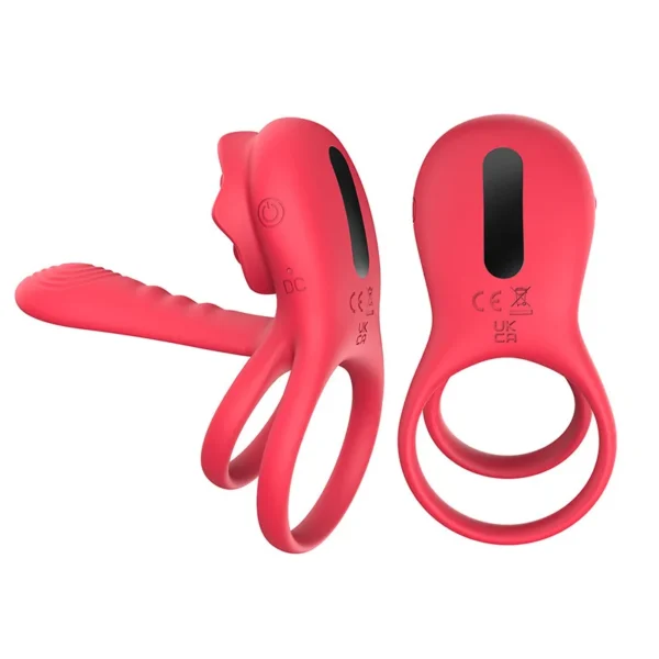 Penis Ring Vibrator Nine-frequency Dual Motor Two-point Vibration Delayed Ejaculation Enlarged Erection Sex Toy For Couples - Image 10