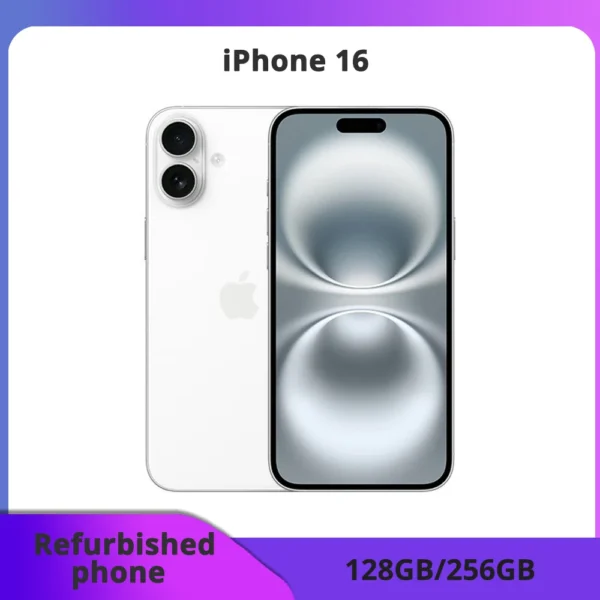 Refurbished phone Apple IPhone 16 Card 6.1" Cellphone 5G Unlocked OLED Face ID A18 128/256GB ROM 8GB RAM excellent condition
